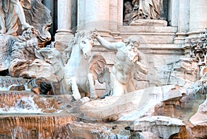 Triton and Winged Horse of the Trevi Fountain.