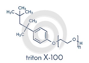 Triton x-100 detergent molecule. Skeletal formula