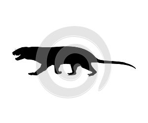 Tritylodontydae silhouette extinct mammalian animal