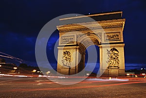 Triumph Arch at night photo