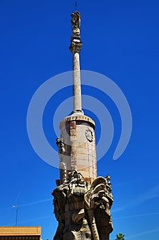 Triumph of Saint Rafael (Spanish:Triunfo de San Rafael), historic 18th century monument in the city of Cordoba, Spain, Andalusia
