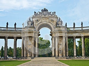 The Triumphal arc at Potsdam New Palace, Berlin, Germany