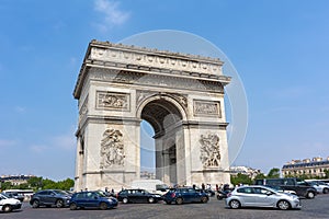 Triumphal arch Arc de Triomphe, Paris, France