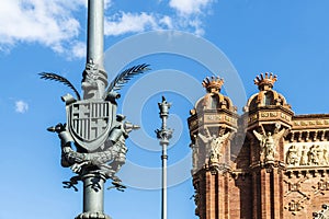 Triumphal arch in Barcelona photo