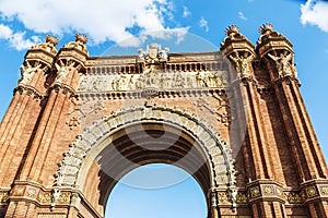 Triumphal arch in Barcelona photo