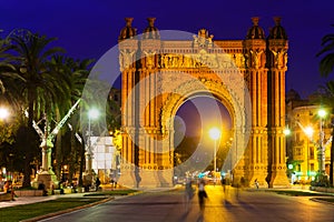 Triumphal arch in Barcelona