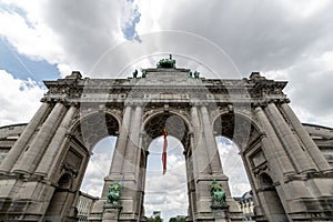 triumphal arch in Brussels in the Jubelpark in Belgium