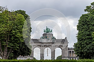 triumphal arch in Brussels in the Jubelpark in Belgium