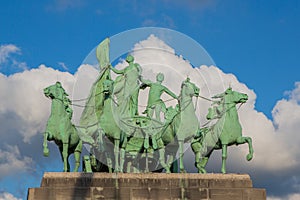 The Triumphal Arch in Cinquantenaire Parc in Brussels