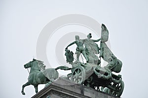 Triumphal Arch in the Cinquantenaire park in Brussels, Belgium