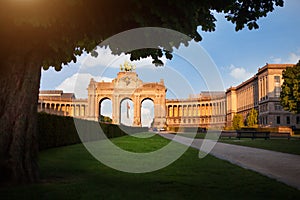 The Triumphal Arch in Brussels , Belgium photo