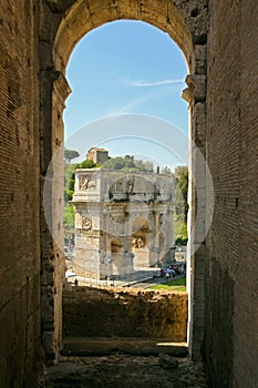 The Triumphal Arch of Constantine in Rome