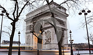 Triumphal Arch de l Etoile arc de triomphe - Place Charles de Gaulle in Paris