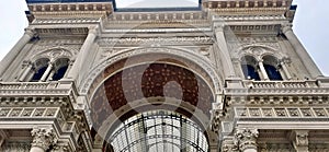 Triumphal Arch Entrance of The Galleria Vittorio Emanuele II