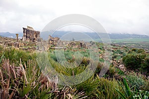 Triumphal Arch and general view of Volubilis