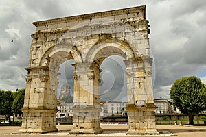 The triumphal arch of Germanicus on the banks of the Charente River at Saintes