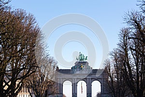 Triumphal arch and jubelpark brussels belgium