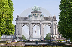 Triumphal Arch,Jubilee Park, Parc du Cinquantenaire Brussels, Belgium