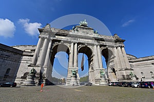The triumphal arch at Parc du Cinquantenaire in Brussels