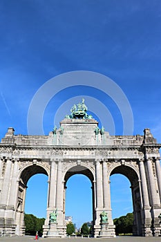 Triumphal arch in the Parc du Cinquantenaire in Brussels