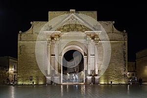 Triumphal arch, Porta Napoli. Lecce, Salento, Puglia, Italy