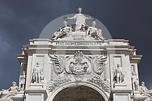 Triumphal Arch on Praca do comercio photo