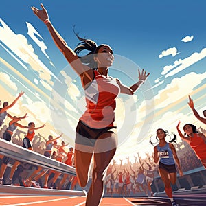 Triumphant Sprints: Athlete photo