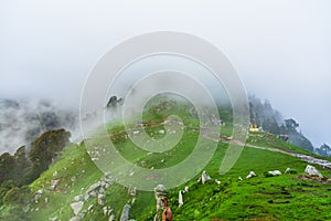 Triund hiking trail