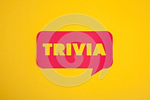 The trivia cardboard text sign photo