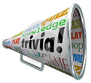 Trivia Knowledge Quiz Bullhorn Megaphone Test Pop Culture photo