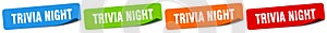 trivia night sticker. trivia night sticker set on white background