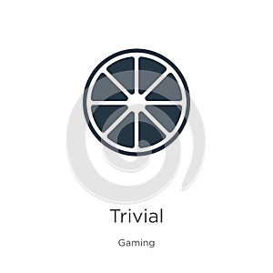 Trivial icon vector. Trendy flat trivial icon from gaming collection isolated on white background. Vector illustration can be used photo