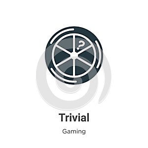 Trivial vector icon on white background. Flat vector trivial icon symbol sign from modern gaming collection for mobile concept and photo