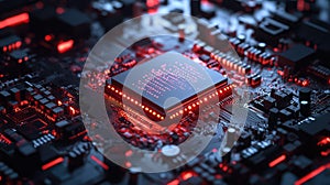 trnsformtion 3d rendered style of a transforming biochip