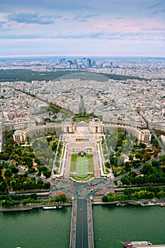 Trocadero and panorama of Paris