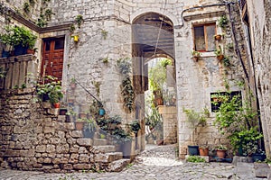 Trogir before the storm, Croatia photo