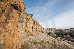 Troglodyte House at Ostriconi in Balagne region of Corsica