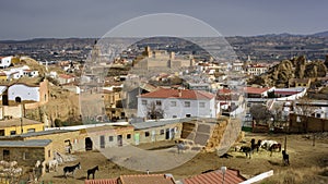 View of the city of Guadix from a viewpoint, Granada, Spain photo
