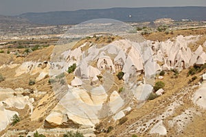 Troglodyte village of Uchisar (Cappadocia Turkey). Central Anatolia. photo