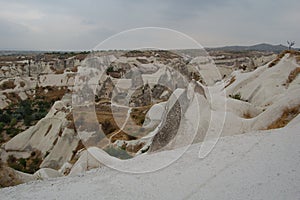 Troglodyte village of Uchisar (Cappadocia Turkey). Central Anatolia. photo