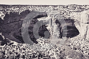 Troglodytic houses in the Caves of Navajo National Monument