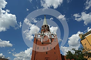Troitskaya Tower and Kutafia (bridgehead) tower, Moscow Kremlin
