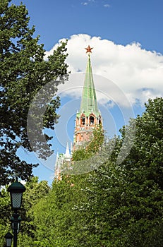 Troitskaya tower of the Moscow Kremlin