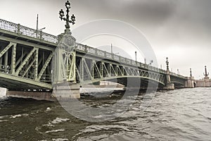 Troitskiy Bridge, St Petersburg, from the Neva River