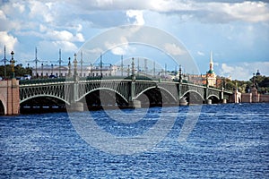 Troitsky bridge in Saint Petersburg