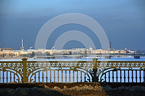 Troitsky bridge in Saint-Petersburg, Russia