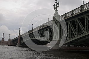 Troitsky Bridge spanning the Neva river