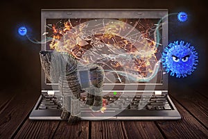 Trojan breaks through the firewall from a computer