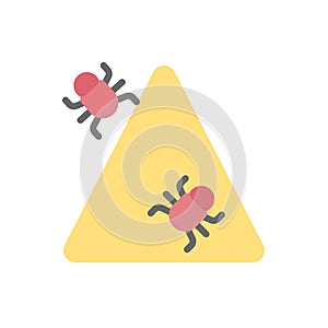 Trojan cyber attack bugs icon. Simple color vector elements of hacks icons for ui and ux, website or mobile application