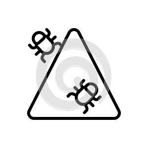 Trojan cyber attack bugs icon. Simple line, outline vector elements of hacks icons for ui and ux, website or mobile application